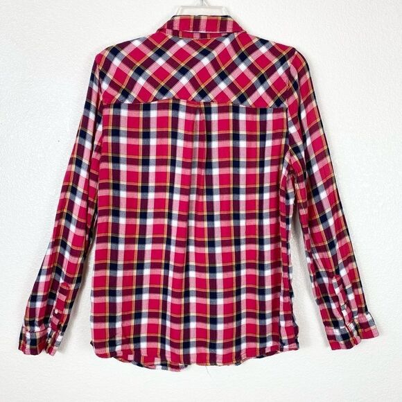 SO Kohls Red Plaid Button Up Shirt - Picture 4 of 5
